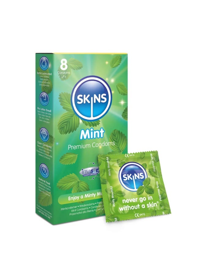 Skins Premium Condom - Mint 8 Condoms - Image 1